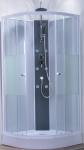 Popular White ABS Tray Corner Shower Stalls , Circle Quadrant Shower Cabin