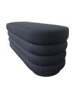 Fully blue linen fabric upholstery bench/ ottoman/bed bench for hotel bedroom