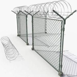China High 1.8m 30m Roll Airport Security Fencing Europe Green Pvc Coated factory