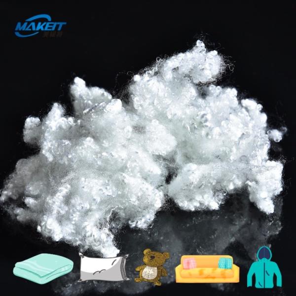 64MM 3 Denier Polyfill Polyester Fiber Padding Non Fluorescent Abrasion
