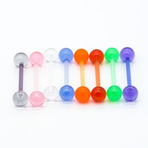 China 14G 16mm Cute Tongue Piercing Jewelry Exposy Gems Ball For Gift factory