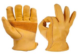 China Construction Leather Safety Gloves , Split Leather Work Gloves S - 2XL factory