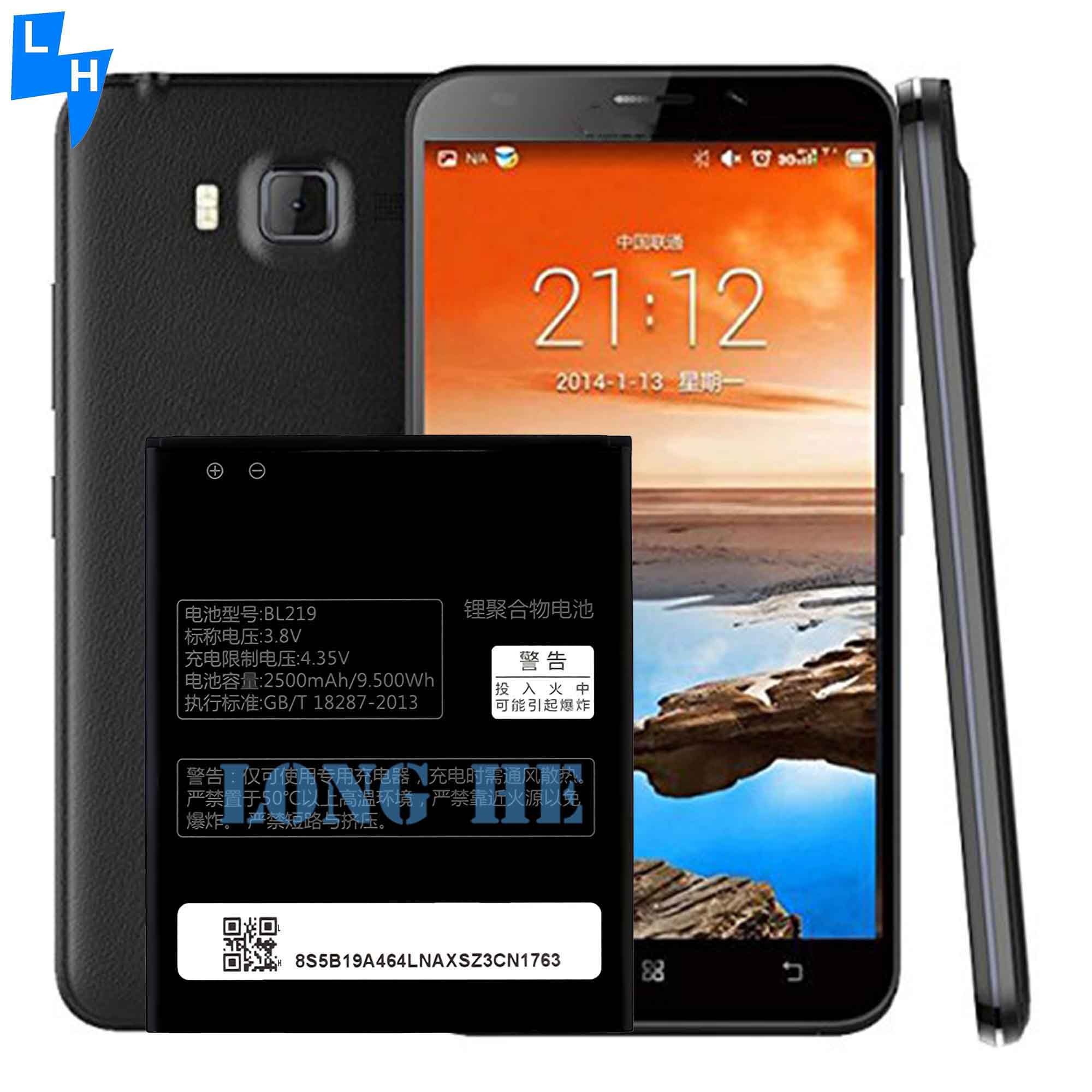 Lenovo S810T A768T A889 A916 S856 Battery BL219 100% Compatible 3.8V 2500MAH Phone Polymer