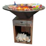 Customized Wood Charcoal Steel BBQ Grill With Removable Ash Catcher/Outdoor
