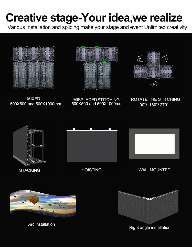 P1.95 4m X 3m Led Outdoor Screen Rental 500x500mm