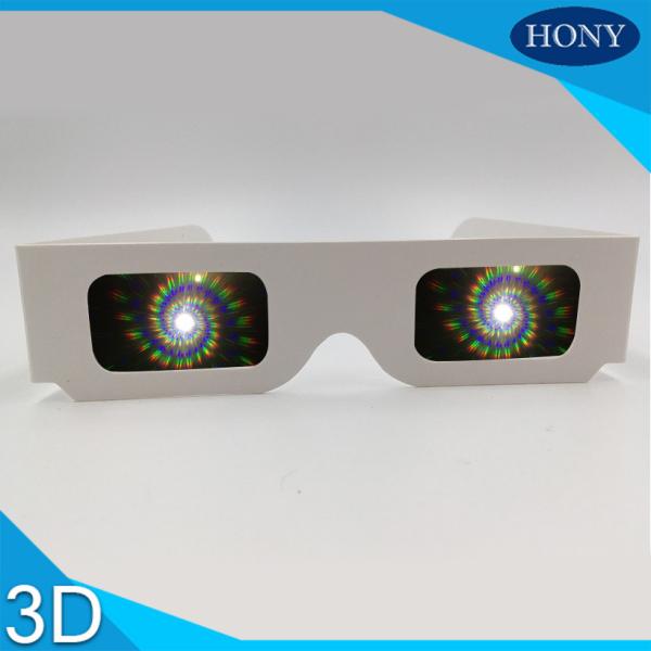 Party Spiral 3d Diffraction Glasses , Pet Materials Fireworks 3d Glasses With