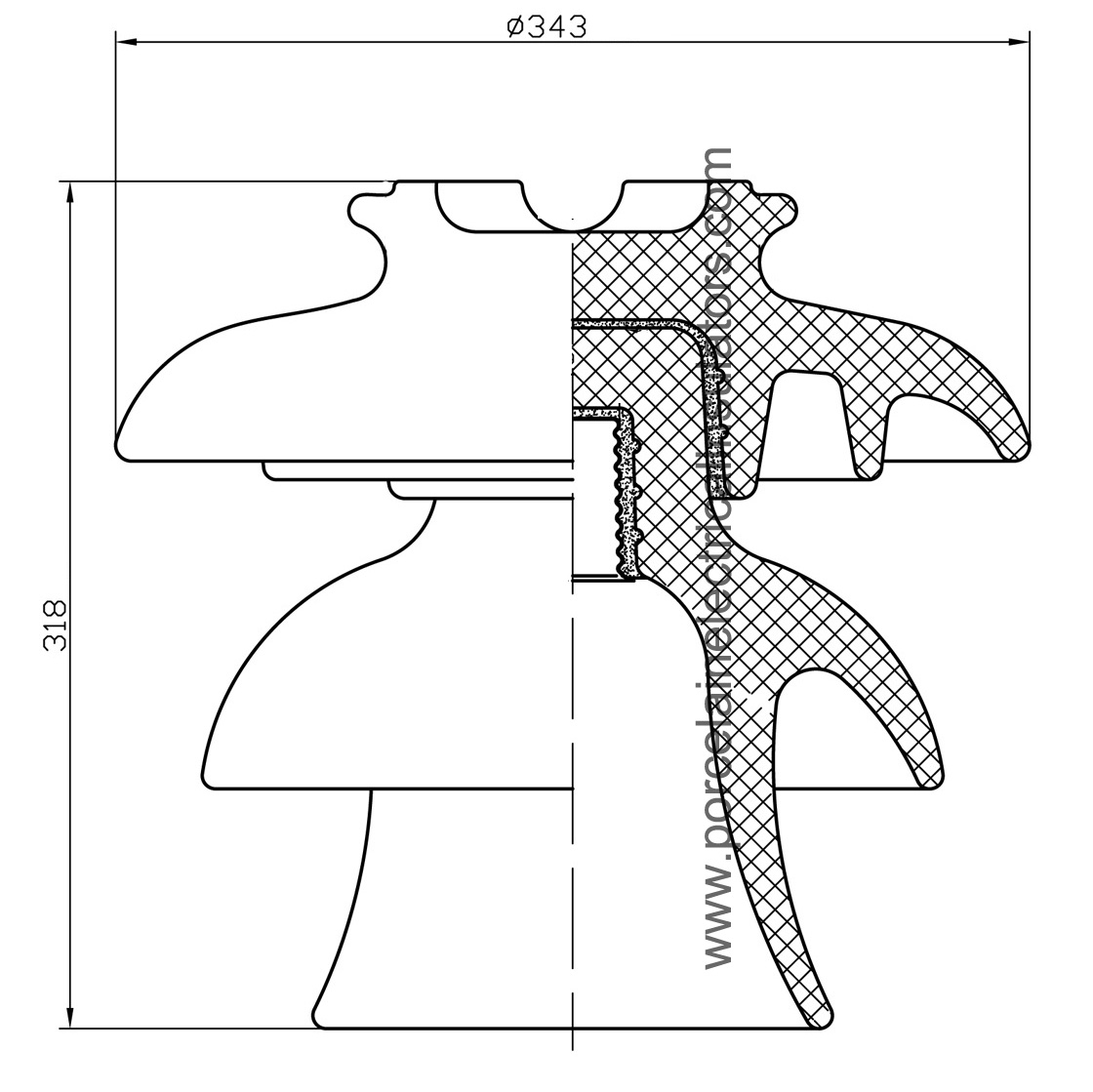 ANSI 56-5 pin type insulator HIVOLT