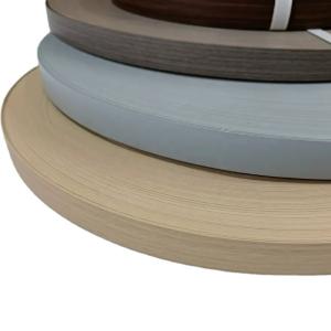 China Melamine PVC Edge Banding Tape , 0.8 Mm Pre Glued Wood Grain Edge Banding factory
