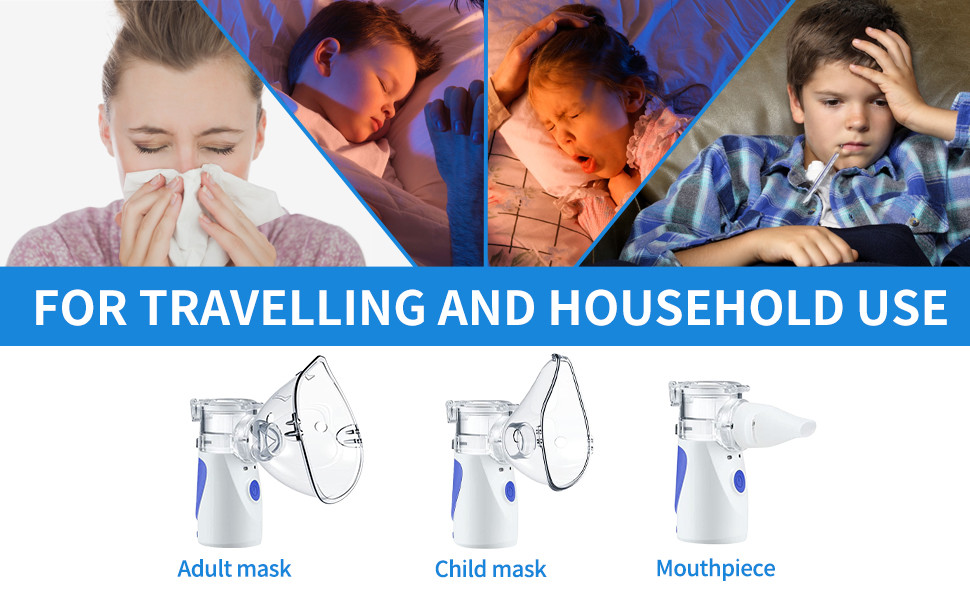 Pocket Sized Efficient Portable Hand Held Nebulizer Visible Liquid Level Window