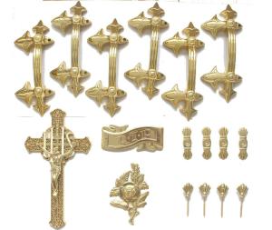 China 18K Gold / Silver Coffin Ornaments Handles 120kg Lifting Weight H9001-B factory