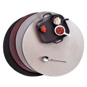 China Round Washable PVC Dining Table Place Mats Diameter 38cm or Customized Size Chocolate factory