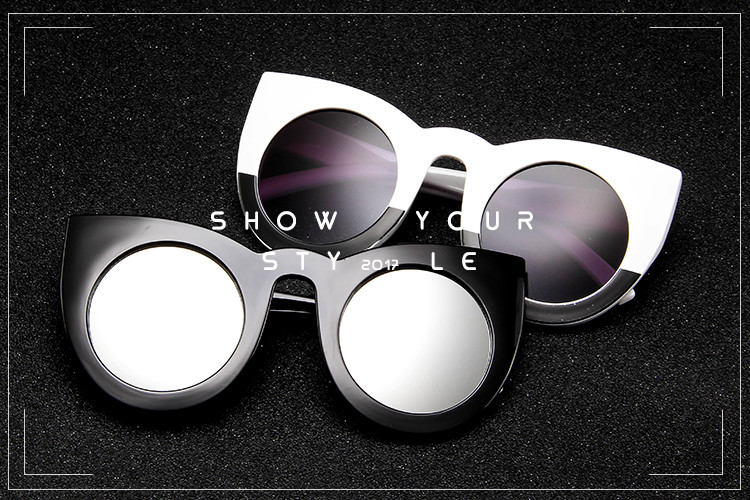 Butterfly Cat Eye Glasses Plastic Frame Clear Gradient Lens Sunglasses
