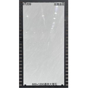 Polished Glazed 6x12 Carrara Marble Tile Ceramic Stone Moisture Proof