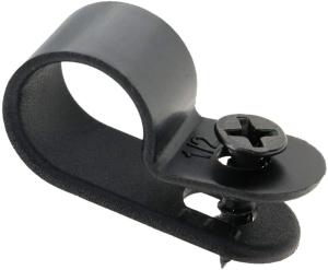 China 1/2 Inch Cable Tie Accessories Nylon Wire Fixed Plastic Clamp Clip 1.2mm Thincness factory