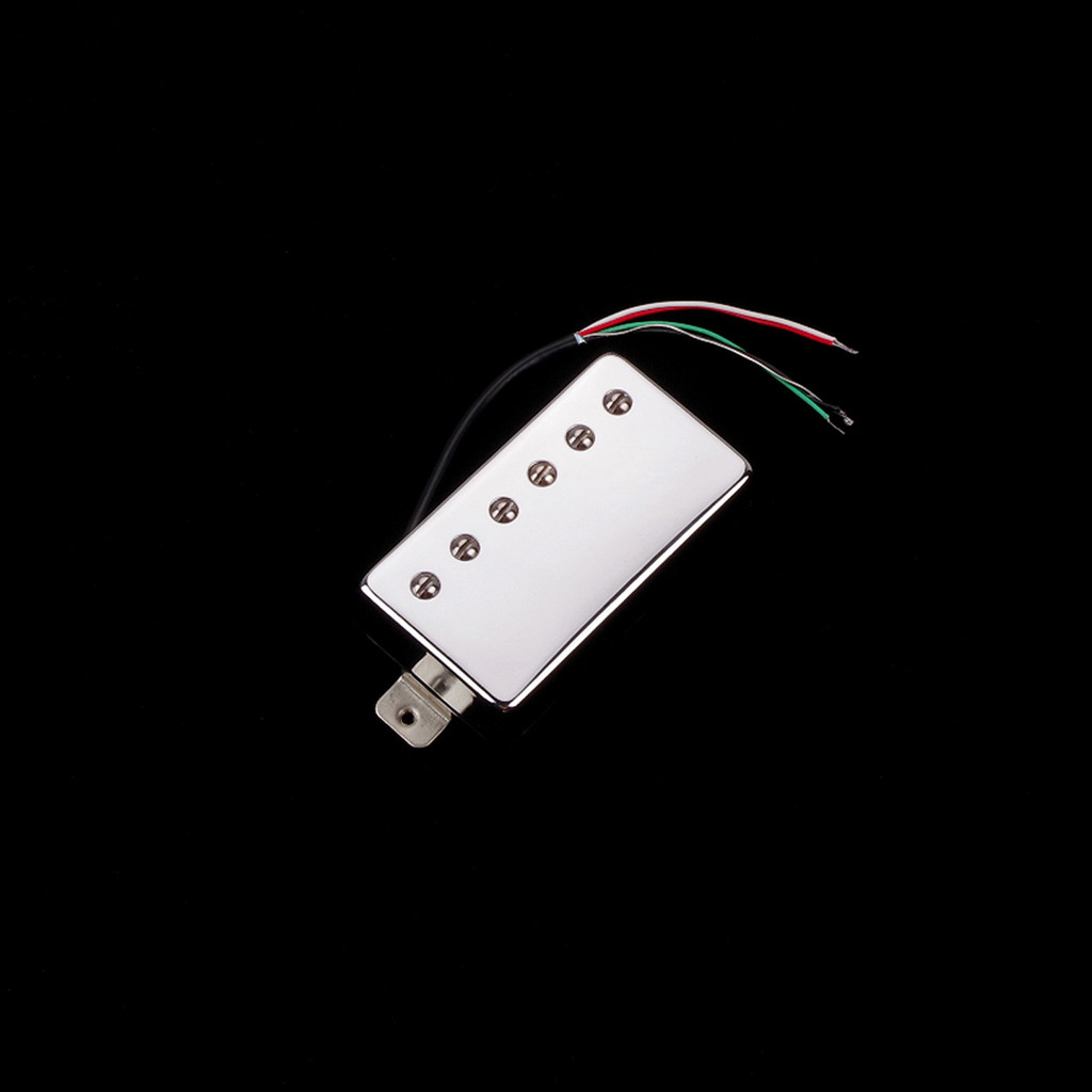 Chrome Alnico 5 Mini Humbucker Pickup Double Coil 8~9kΩ Adjustable Screws Pole Pieces For LP Electric Guitar