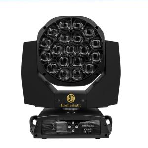 China Mac Aura 19x15w Big Bee Eyes Moving Head Lights Zoom Beam Wash Luces DJ Light factory