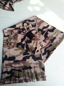 China camo fleece gloves and scarf factory