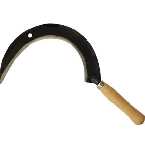 China Farming SC 301 14'' Steel Harvesting Sickle Round Hairender Oxide Coated Black factory