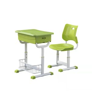 Height Adjustable Office Furniture Plastic Metal Classroom Desk And Chairs