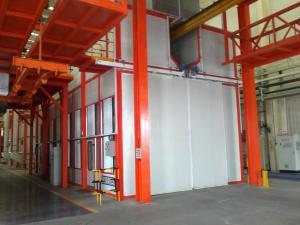 China Heavy Machinery Paint Booth For Yuanda Group Equipments Spray Booth Top Open factory
