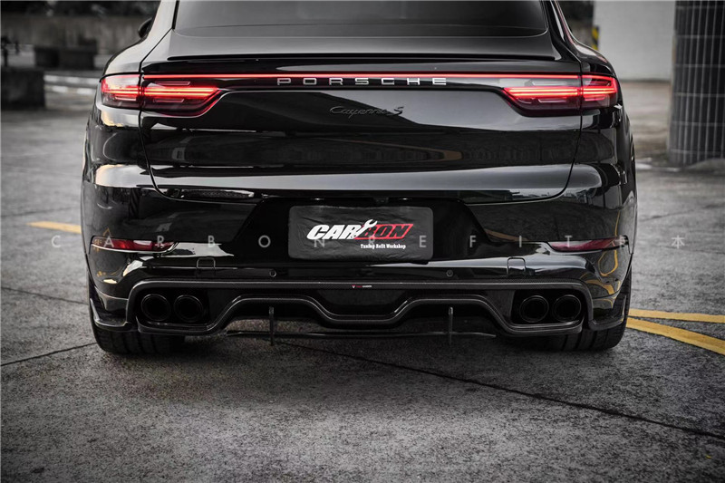 Auto Parts for Porsche Cayenne Fiber Body Kit Cayenne Carbon Fiber Front Spreader Spoiler