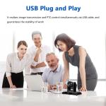 Remote Control 4K PTZ Video Conference Camera 5X Zoom 116 Degree Wide Angle