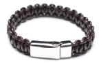 Leather Bracelet, Stainless Steel Clasp