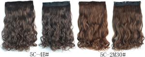 China 16 Inch Curling Synthetic Hair Extensions Clip In Tangle Free For Lady factory