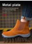 Non Slip Welding Safety Shoes Durable Leather Safety Shoes For Men