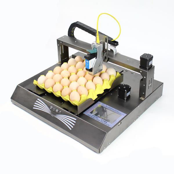 English Languages Smart Automatic Egg Inkjet Printer for Logo Bar Code and Expiry Date