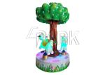 Coin Operated Tree Carousel 3 Players Horse Kiddie Rides