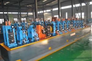 China High Frequency Welded Pipe Mill 1mm Straight Seam Welded Steel Pipe Mill Automatic Pack And Bundle Up factory