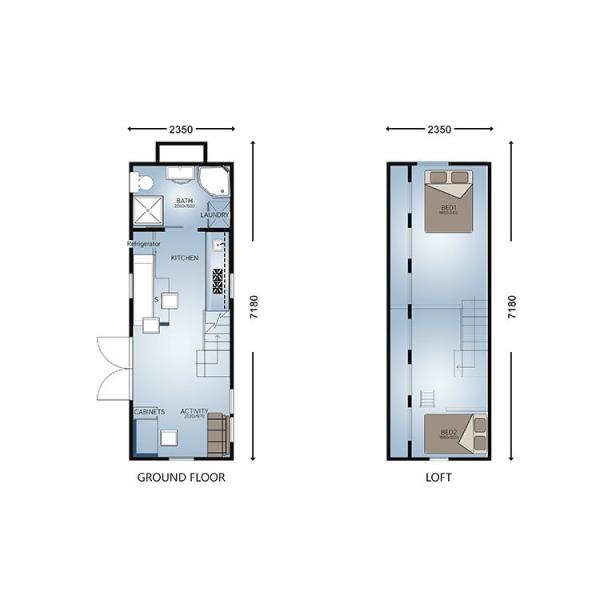Modern Tiny House On Wheels With Solar Panels Prefab 2 Bedroom Mobile Home