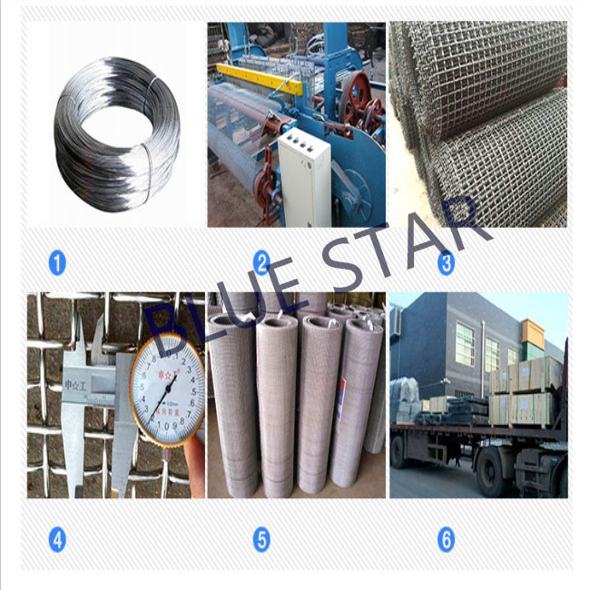 Stainless Steel Crimped Wire Mesh For Water Purifier Barbecue Light Duty Square Hole
