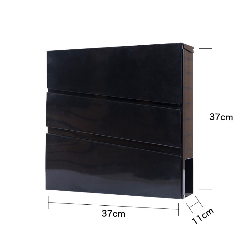 Waterproof Residential Galvanized Metal Mailbox , Outdoor Wall Mounted Post Box