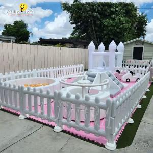China White Pink Soft Play Package Set Playground Baby Indoor Outdoor Soft Play Equipment factory