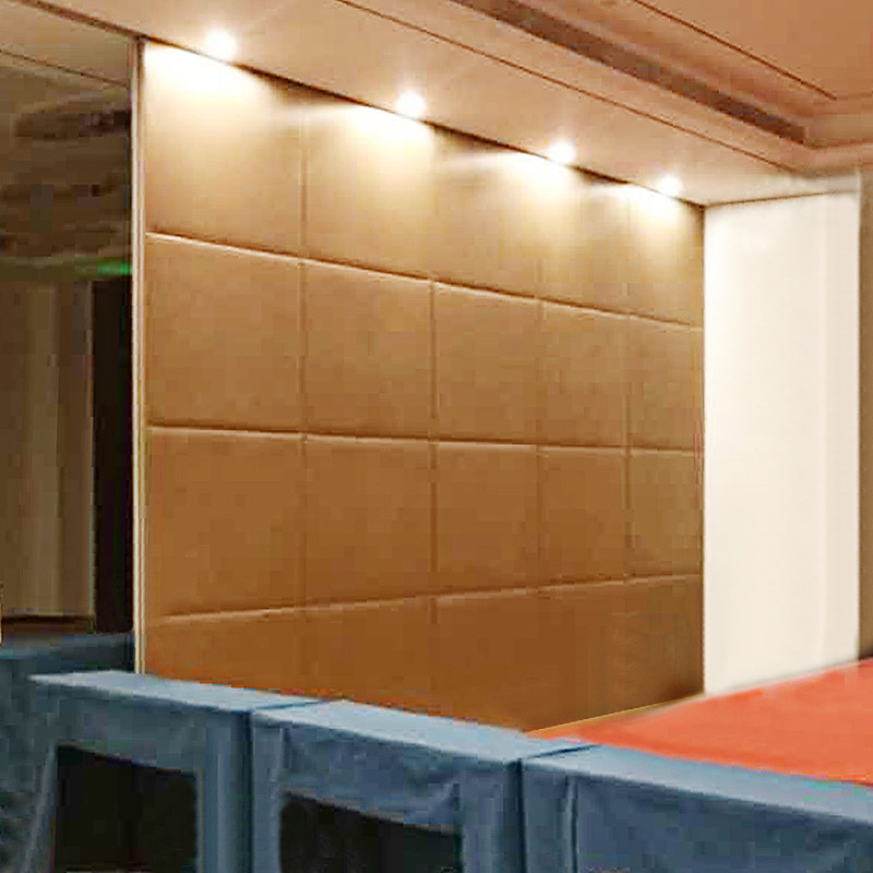 School Operable Movable Doors Sliding Folding Wood Partitions Wall On Wheels With Storage