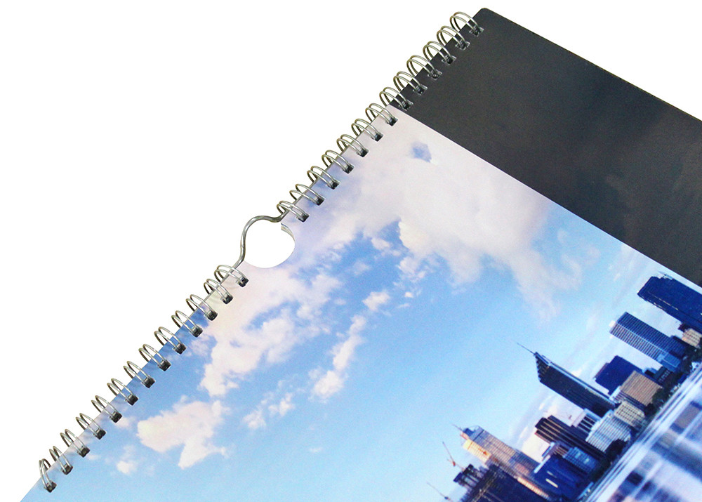 CPWCD10 Coated Paper Wall Calendars Wire - O Binding With Hang Hook Printing