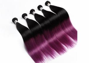 China Purple Remy Human Hair Extensions , No Shedding 100g Remy Hair Extensions factory