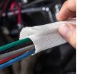 Hot Knife Cutting Cable Protection Sleeve , Self Wrapping Braided Sleeving