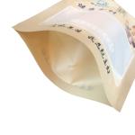Food grade Square bottom Kraft paper bag box pouch with zipper