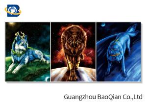 China High Resolution Home Decorative 3d Animal Wolf Pictures With Frame factory