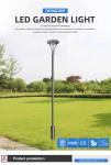 50W LED Post Top Lamp for Europe Type Villa Garden with 3/5 and 4000K Color