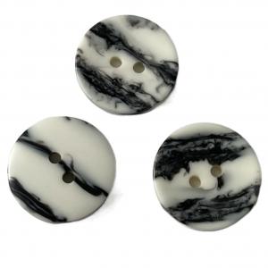 China Sweater Polyester Buttons With Imitation Marble Effect Two Holes 30L Simple Design factory