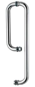 China Stainless Steel glass door handle pull and push handle for bathroom sliding door knob set chrome WL-1030 factory