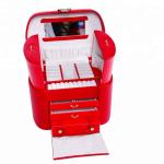 Free gift box jewelry mirror cabinet for jewelry PU leather jewelry storage box