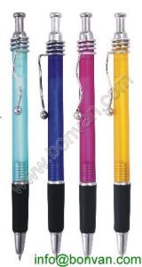 China plastic ball pen,click mechanism advertising ball pen,spring style clip plastic pen factory