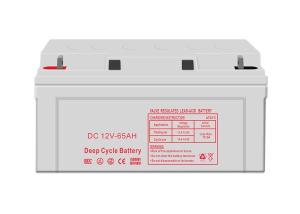 China CQC 12V 65AH Deep Cycle Battery , 12V Lead Acid Deep Cycle Battery factory