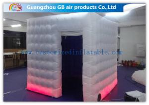 China Colored Customized Inflatable Led Photo Booth Enclosure Rental With Internal Blower factory