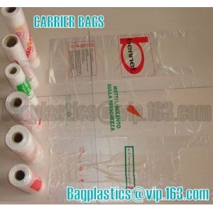 BIO Biodegradable Pre-Printed Thank You Retail Bags,Green Plastic T-shirt